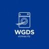 WGDS minimalist logo on deep blue